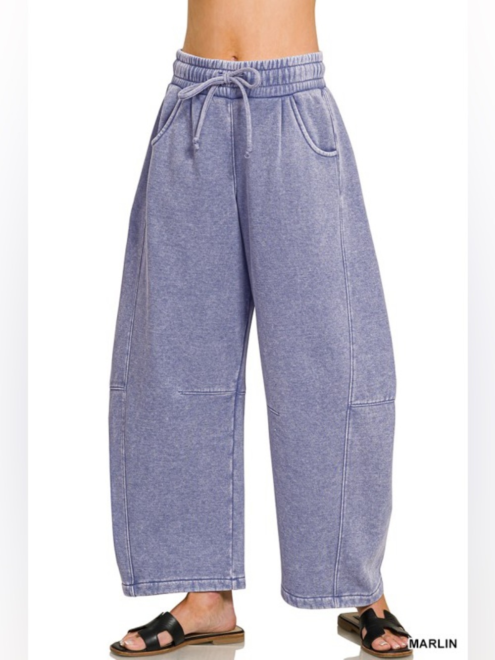 Marlin ACID WASH FLEECE BARREL LEG SWEATPANTS